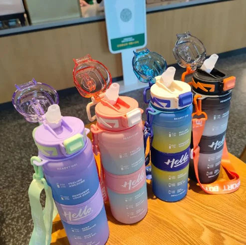 Portable Gradient Water Bottle - Sip in Style Stay Refreshed