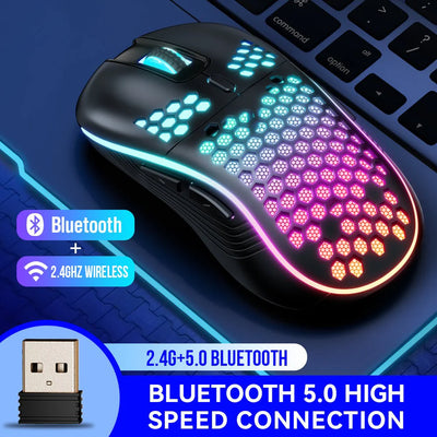 Dual Mode Ultra-Light Honeycomb RGB Mouse