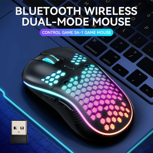 Dual Mode Ultra-Light Honeycomb RGB Mouse